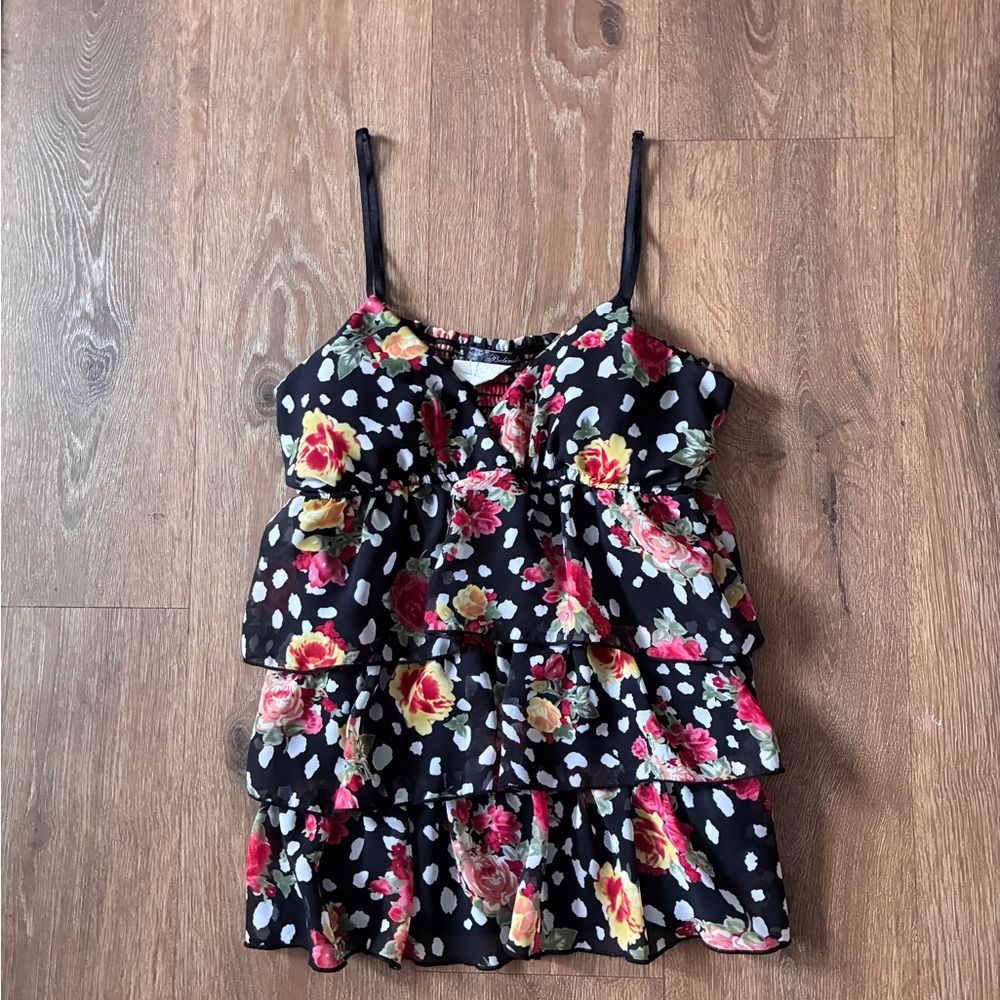 Vintage floral y2k blouse